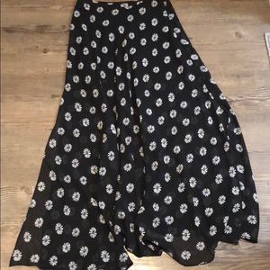 Black Floral Maxi Skirt